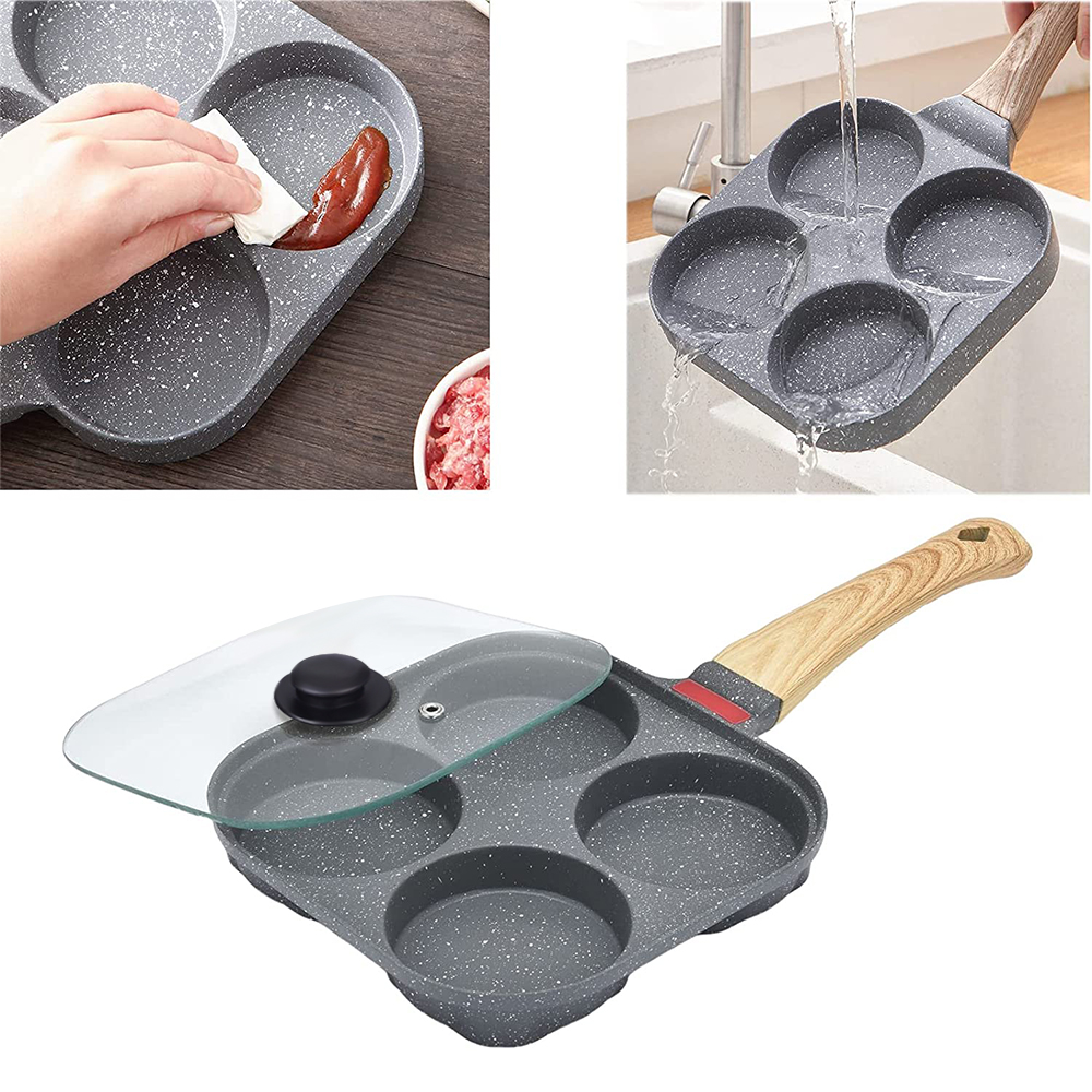Non Stick 4-Cup Egg Frying Pan - Egg Waffle Pan review and price
