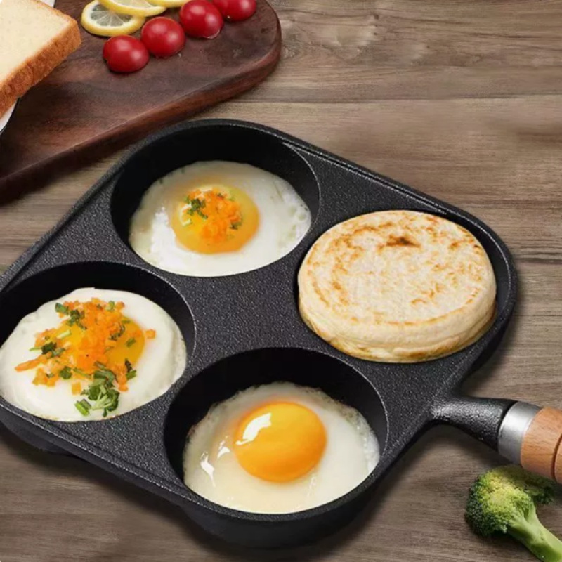 JUSTINLAU 2/4-Hole Cast Iron O - Egg Waffle Pan review and price