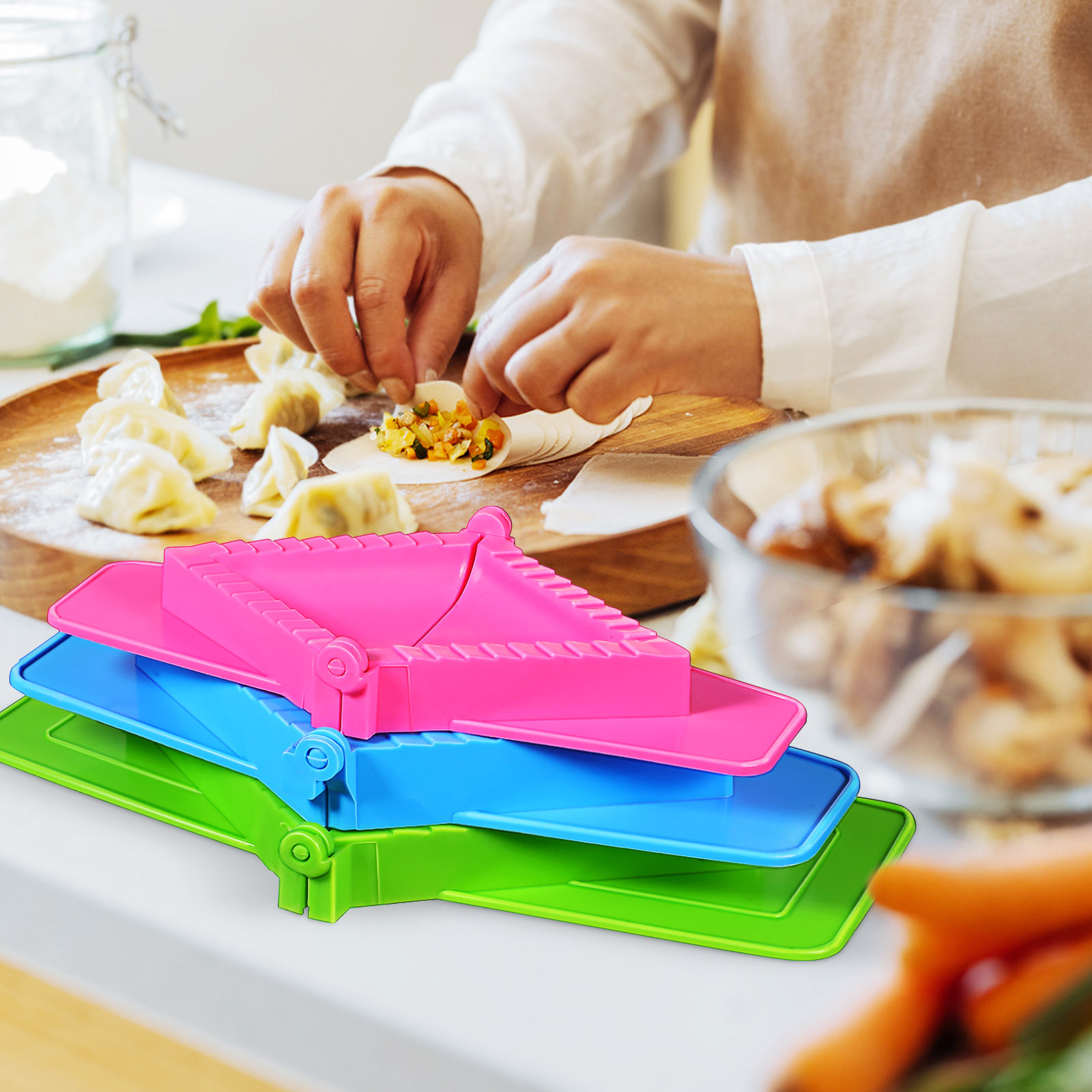 3Pcs Dumpling Mold Set Plastic - Dumpling Press Set review and price