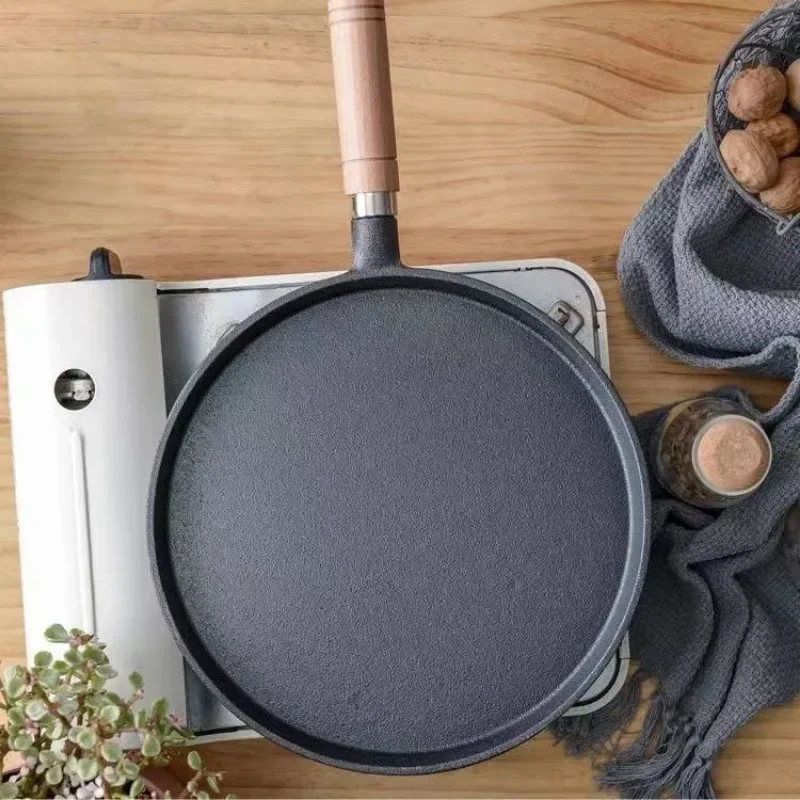 20cm Cast Iron Skillet Wooden  - Egg Waffle Pan review and price